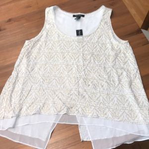 White and gold tank. Brand new with tags. Size M